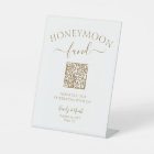 Honeymoon Fund QR Code Sign Minimalist Wedding