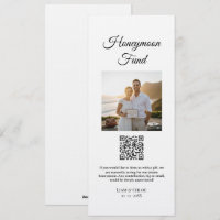 Honeymoon Fund QR Code Sign,Wedding Cash Gift Sign