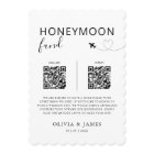 Honeymoon Fund QR Code Sign, Wedding Honeymoon  In