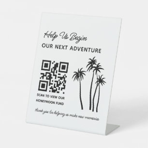 Honeymoon Fund QR Code Wedding Sign