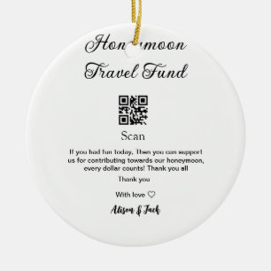 Honeymoon fund scan QR codeadd name Ceramic Tree Decoration