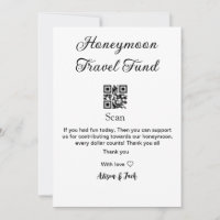 Honeymoon fund scan QR codeadd name