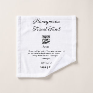 Honeymoon fund scan QR codeadd name Wash Cloth
