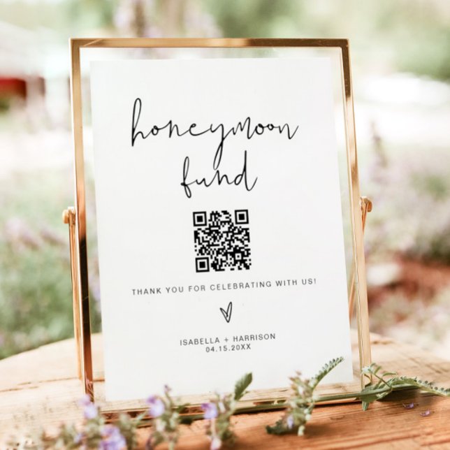 Honeymoon Fund Sign | Modern Minimalist Table Sign (Creator Uploaded)