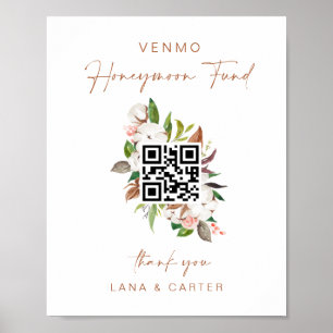 Honeymoon Fund Sign Wedding Cash Gift Table G400