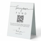 Honeymoon Fund Sign Wedding Donate Gift Table G400
