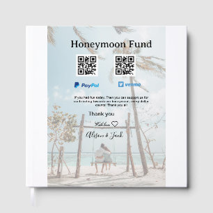 Honeymoon fund venomo paypal donation Q R couple Guest Book