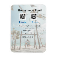 Honeymoon fund venomo paypal donation Q R couple