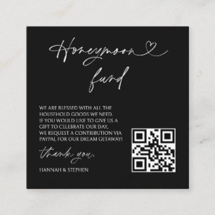 Honeymoon Fund Wedding Request Enclosure QR Card
