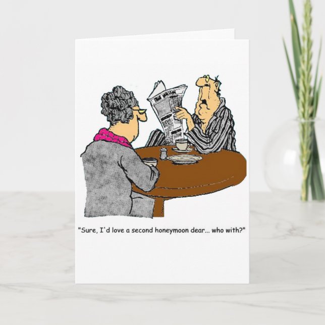 Honeymoon Humour Thank You Card (Front)