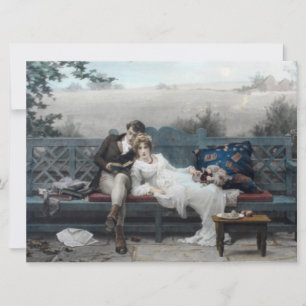 Honeymoon (Husband and Wife on a Bench) Card