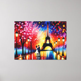 Honeymoon in Paris (Eiffel Tower) No. 1 Canvas Print