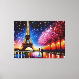 Honeymoon in Paris (Eiffel Tower) No. 2 Canvas Print