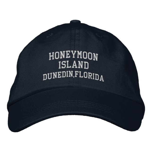 Honeymoon Island Embroidered Florida Baseball Hat (Front)