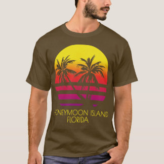 Honeymoon Island Florida Vintage Tropical Sunset P T-Shirt