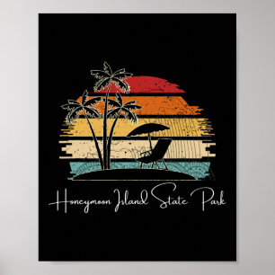 Honeymoon Island State Park Beach Palm Trees Sprin Poster