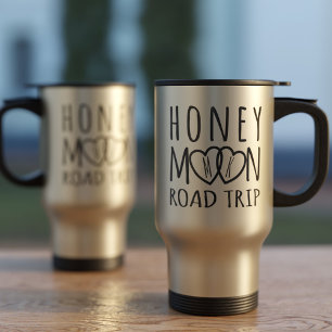 Honeymoon Road Trip Travel Mug Personalised Hearts