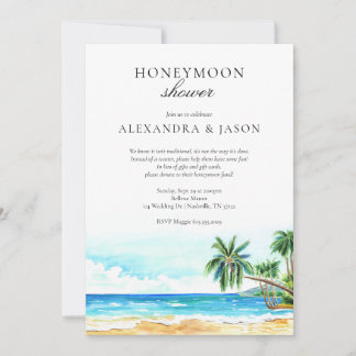 Honeymoon Shower Invitation, Couples Shower Invitation
