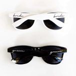 Honeymoon Sunglasses, Gift for Bride and Groom Sunglasses<br><div class="desc">Easy to customise great gift for the newlywed's Bride and Groom. Choose the style of the frame and easily write the Bride Groom on the glasses.

Honeymoon Sunglasses,  Honeymoon Travel Accessories,  Honeymoon Gifts,  Honeymoon ideas,  Bride Groom Sunglasses,  Bride Groom Matching Honeymoon</div>
