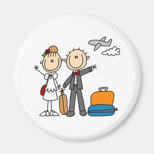 Honeymoon Time For The Bride And Groom Magnet