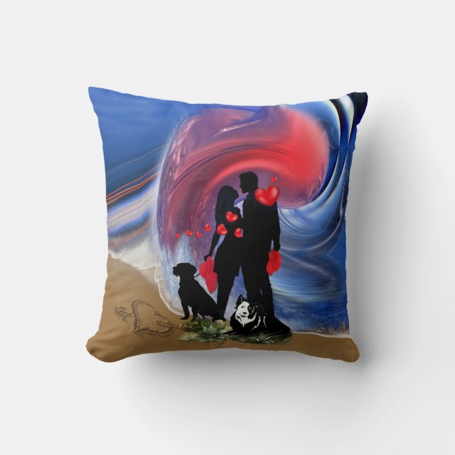 Honeymoon Valentine couple Cushion (Front)