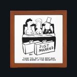 Honeymoon Wedding Night for Bride & Groom Desk Organiser<br><div class="desc">The Best Man,  or Groomsman,  is in bed with the Bride and and Bridegroom after a wedding on their Wedding Night,  or Honeymoon. The Bridegroom has to remind him that his wedding duties finished at the wedding reception!</div>