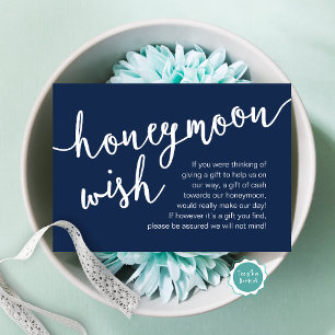 Honeymoon Wish Cash Fund, a note on gifts Enclosure Card