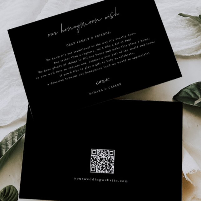Honeymoon Wish Wedding Gift Request Enclosure Card (Creator Uploaded)