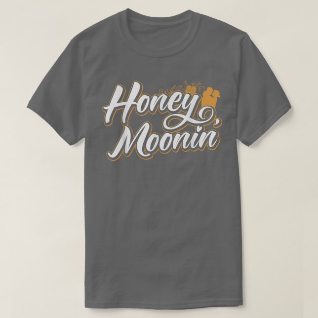 Honeymoonin Bride And Groom Honeymoon Bound Newlyw T-Shirt (Design Front)