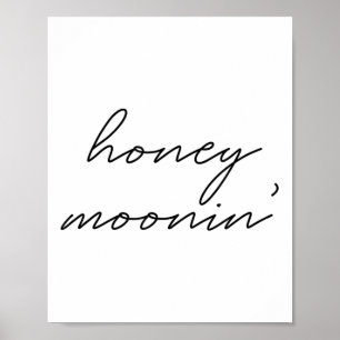 Honeymoonin Bride Bridal Groom Bachelorette Party Poster