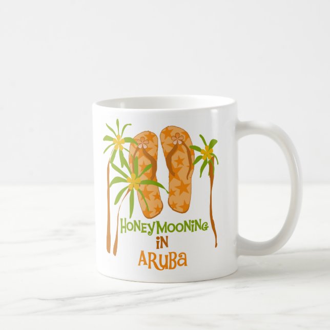 Honeymooning in Aruba Mug (Right)