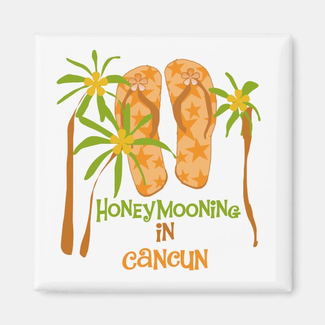 Honeymooning in Cancun Magnet (Front)