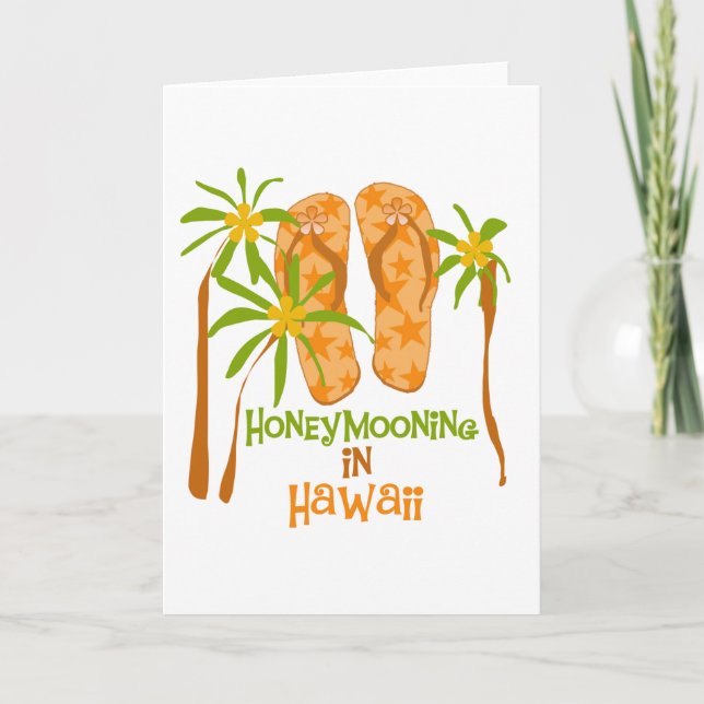 Honeymooning in Hawaii Card (Front)