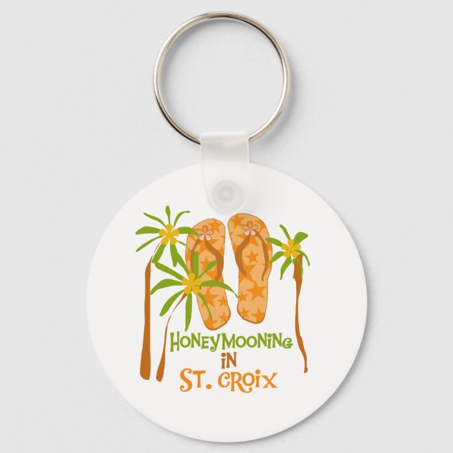 Honeymooning in St. Croix Keychain (Front)