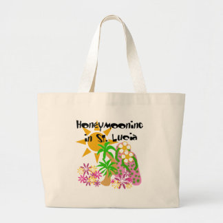 Honeymooning in St. Lucia Large Tote Bag