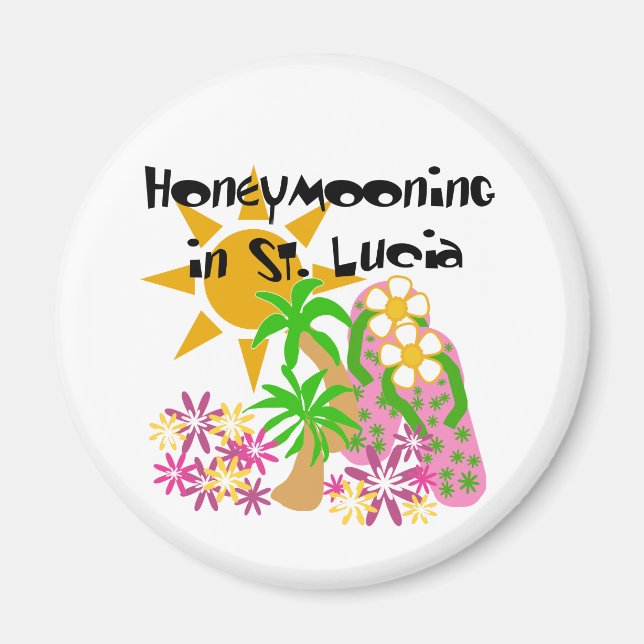 Honeymooning in St. Lucia Magnet (Front)