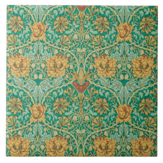 Honeysuckle and Tulip by William Morris 1876 Tile