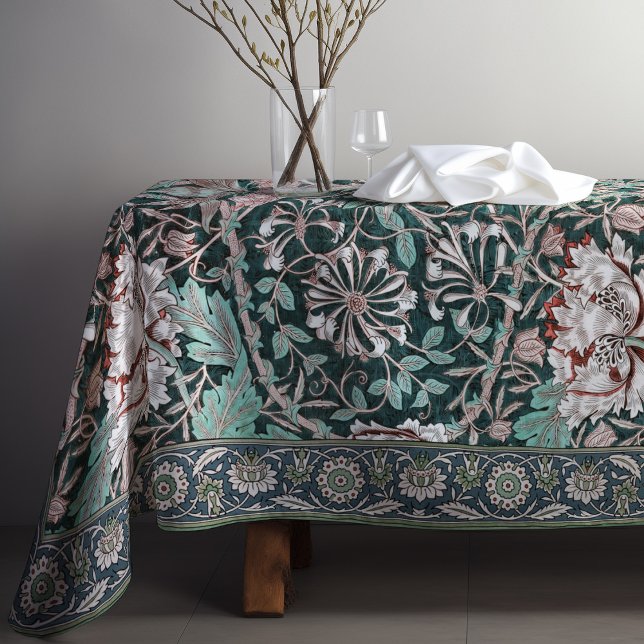 Honeysuckle Art Nouveau Floral Pattern Morris Tablecloth (Creator Uploaded)