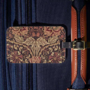 Honeysuckle by William Morris, Garden Flowers Art Luggage Tag