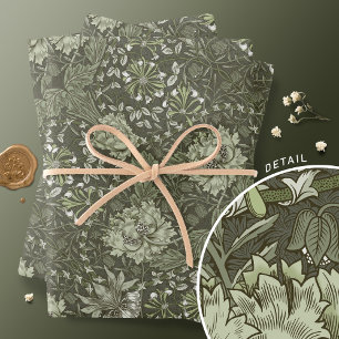 Honeysuckle Delight William Morris Larkspur Wrapping Paper Sheet