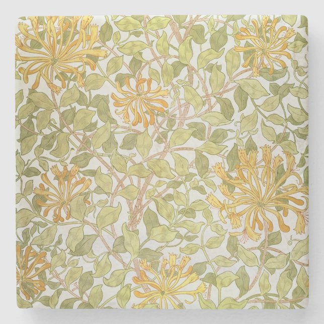 'Honeysuckle' design, 1883 Stone Coaster (Front)