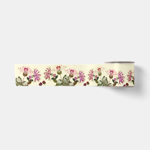 Honeysuckle Floral Flowers Garden Ribbon Satin Ribbon