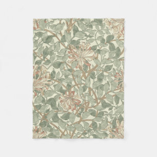 Honeysuckle Floral Wallpaper William Morris Fleece Blanket