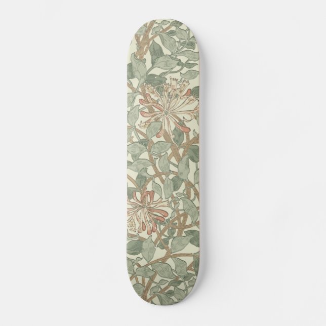 Honeysuckle Floral Wallpaper William Morris Skateboard (Front)