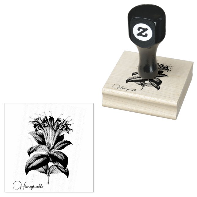 Honeysuckle Flowers Rubber Stamp (Stamped)