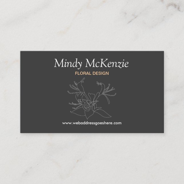 HONEYSUCKLE GRAY Business Card (Front)