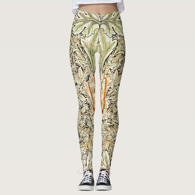 Honeysuckle Pattern (1876) By William Morris Leggings (Front)