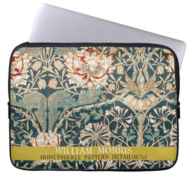Honeysuckle Pattern - Design of William Morris  Laptop Sleeve (Front)
