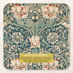 Honeysuckle Pattern - Design of William Morris Square Paper Coaster