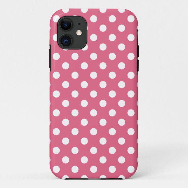 Honeysuckle Pink Polka Dot iPhone 5 Case (Back)